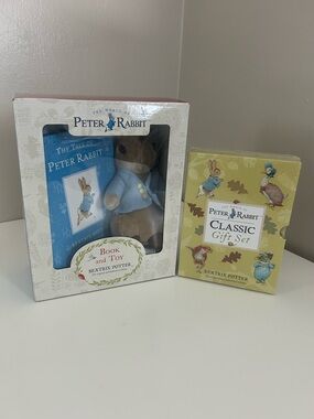 Beatrix Potter Peter Rabbit Classic Gift Set with Plush Toy + 4 Book Bundle NWT
